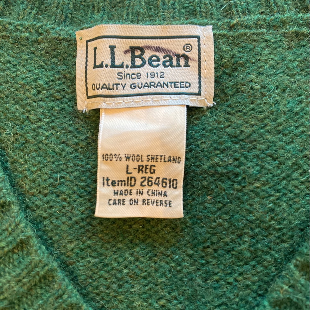 L.L. Bean vintage Shetland wool men’s large sweater - Picture 5 of 7